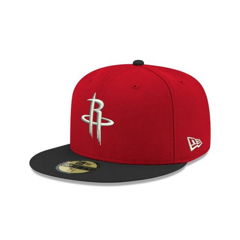 NBA Houston Rockets Two Tone 59Fifty Fitted (PGB6349) - Red New Era Caps